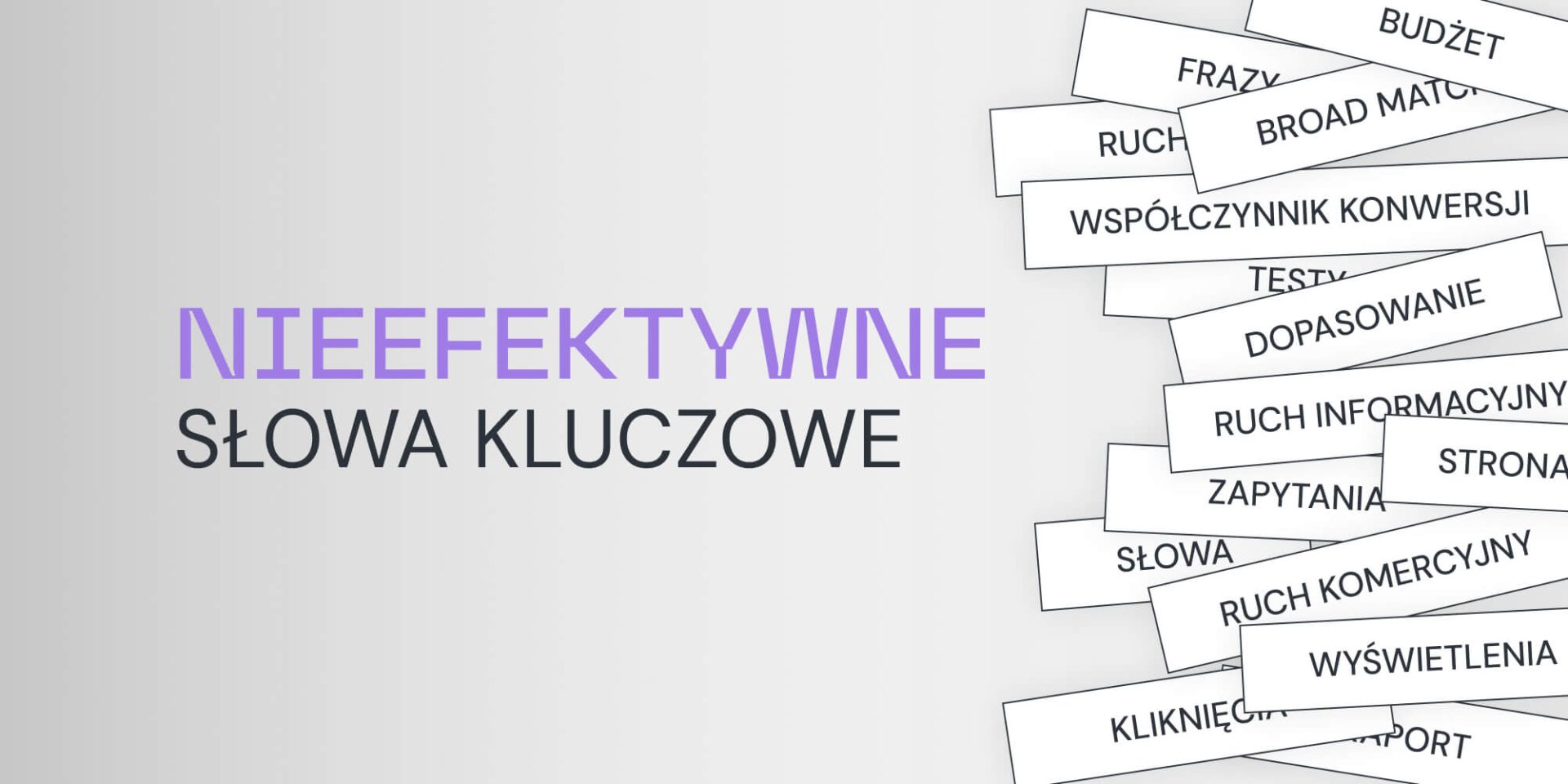 Nieefektywne słowa kluczowe