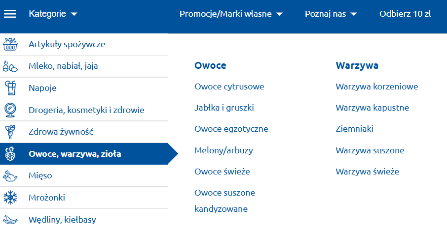 Architektura informacji - przykład