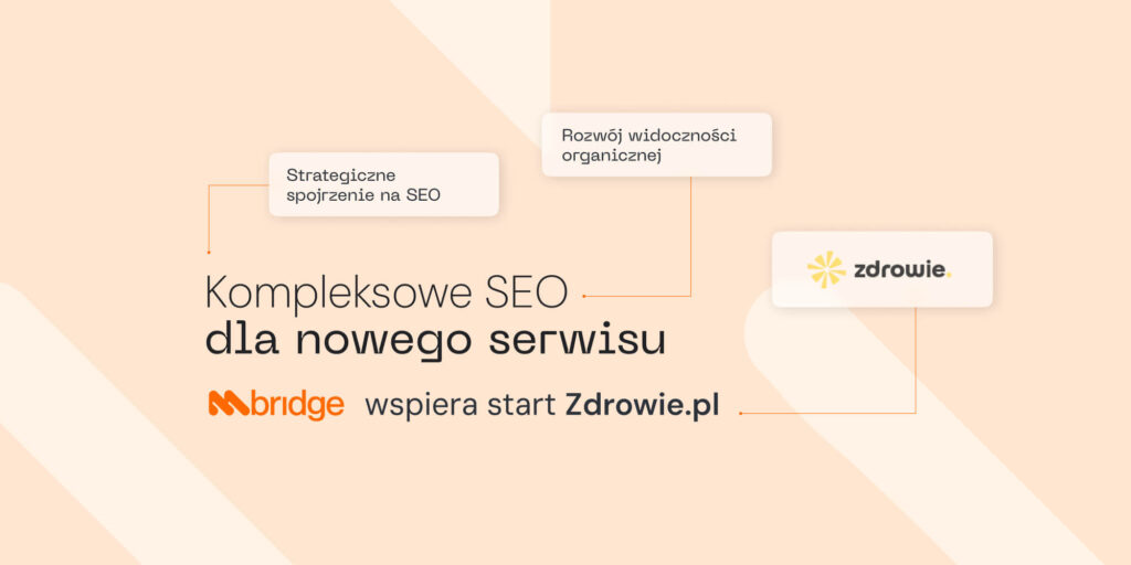 Cover kompleksowe SEO dla nowego serwisu. mbridge wspiera start Zdrowie.pl